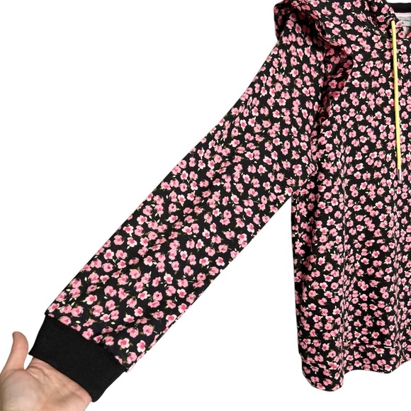 Sandy Liang X Target Pink Ditsy Floral Ruffle Hoodie Pullover - Picture 4 of 13